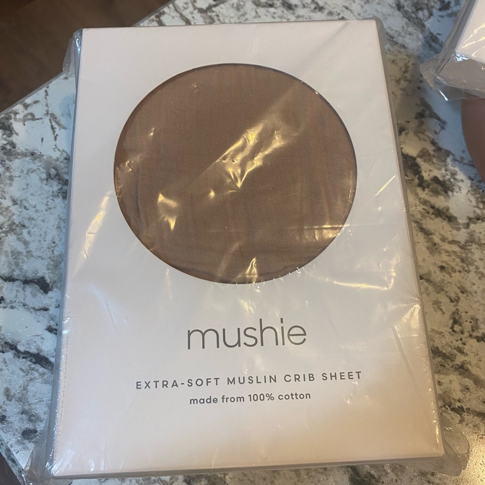 Mushie crib sheet
